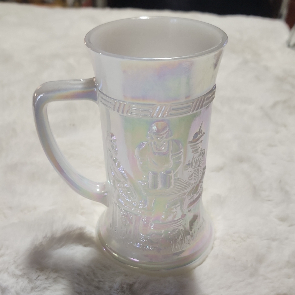 Iridescent Ceramic Beer Stein . Vintage. 1950 - 1960.